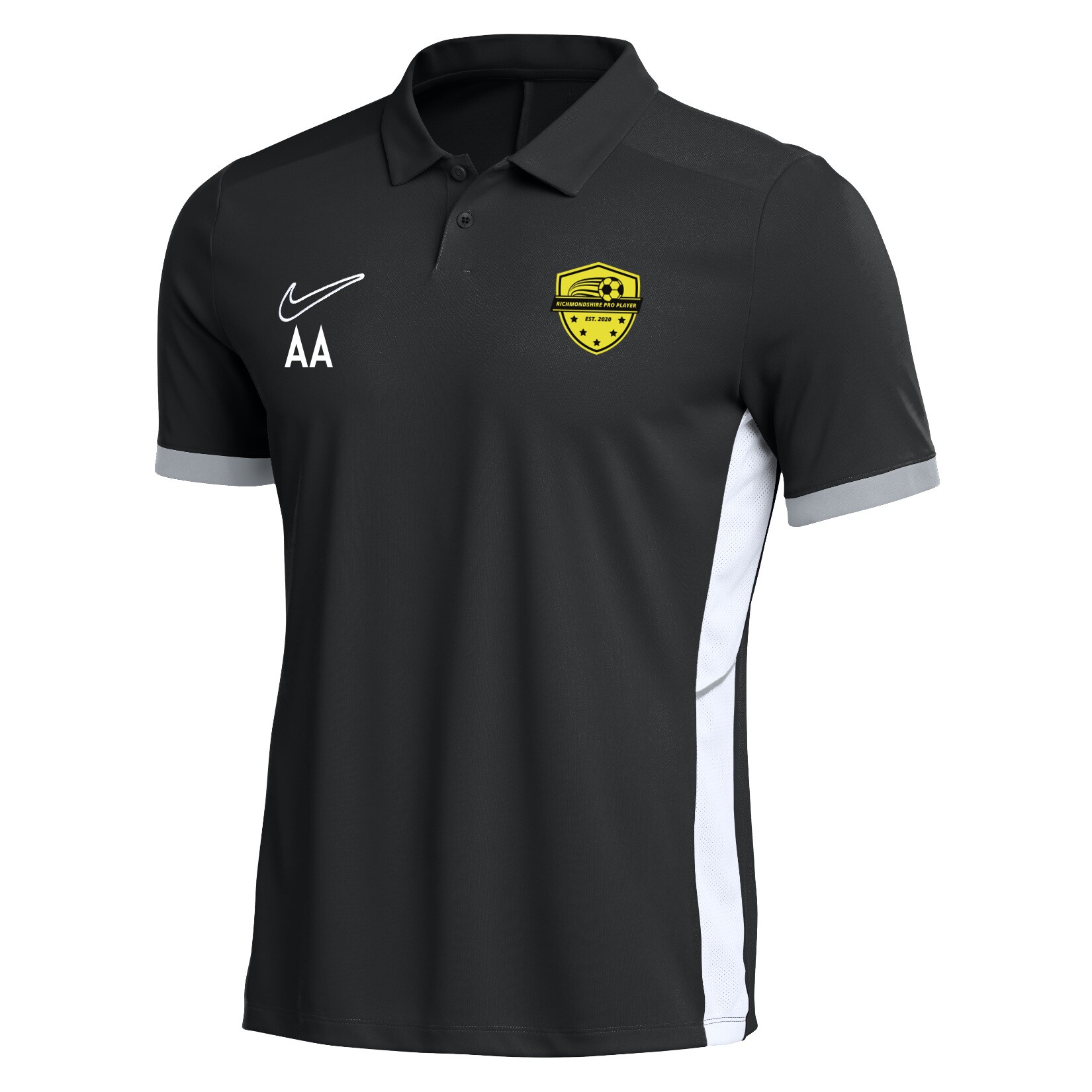 Nike Dri-FIT Academy 25 Polo - Black/White/White