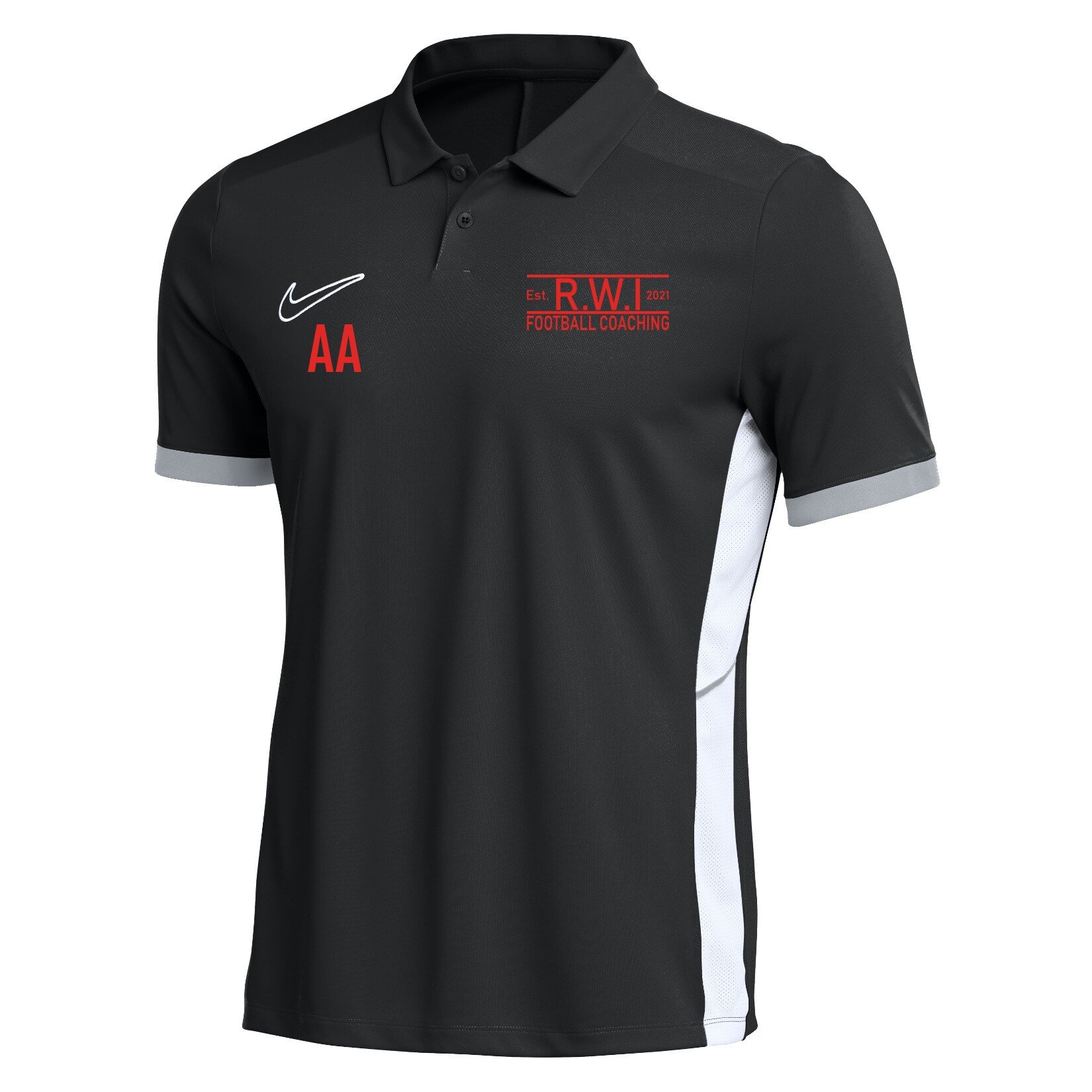 Nike Dri-FIT Academy 25 Polo - Black/White/White
