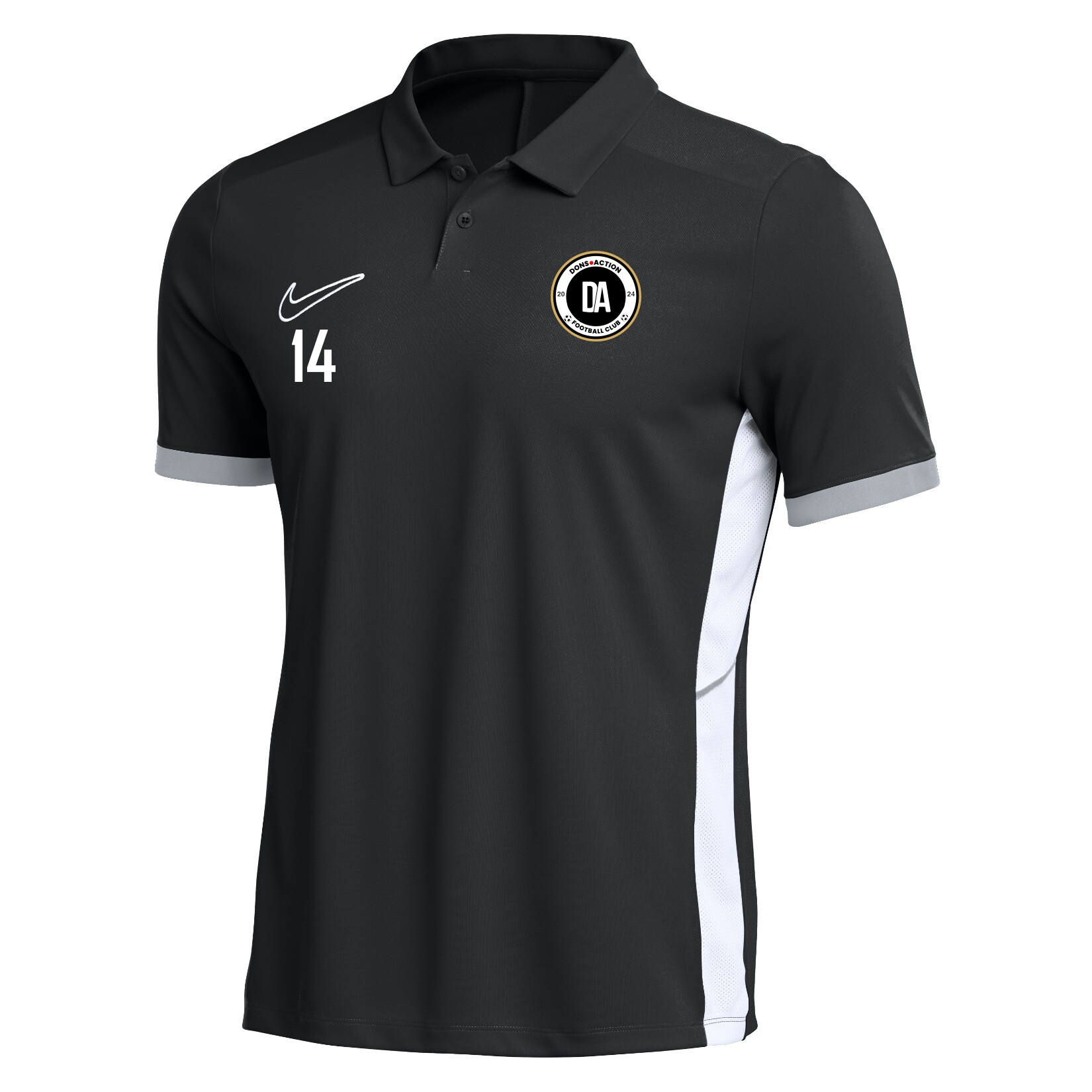 Nike Dri-FIT Academy 25 Polo - Black/White/White