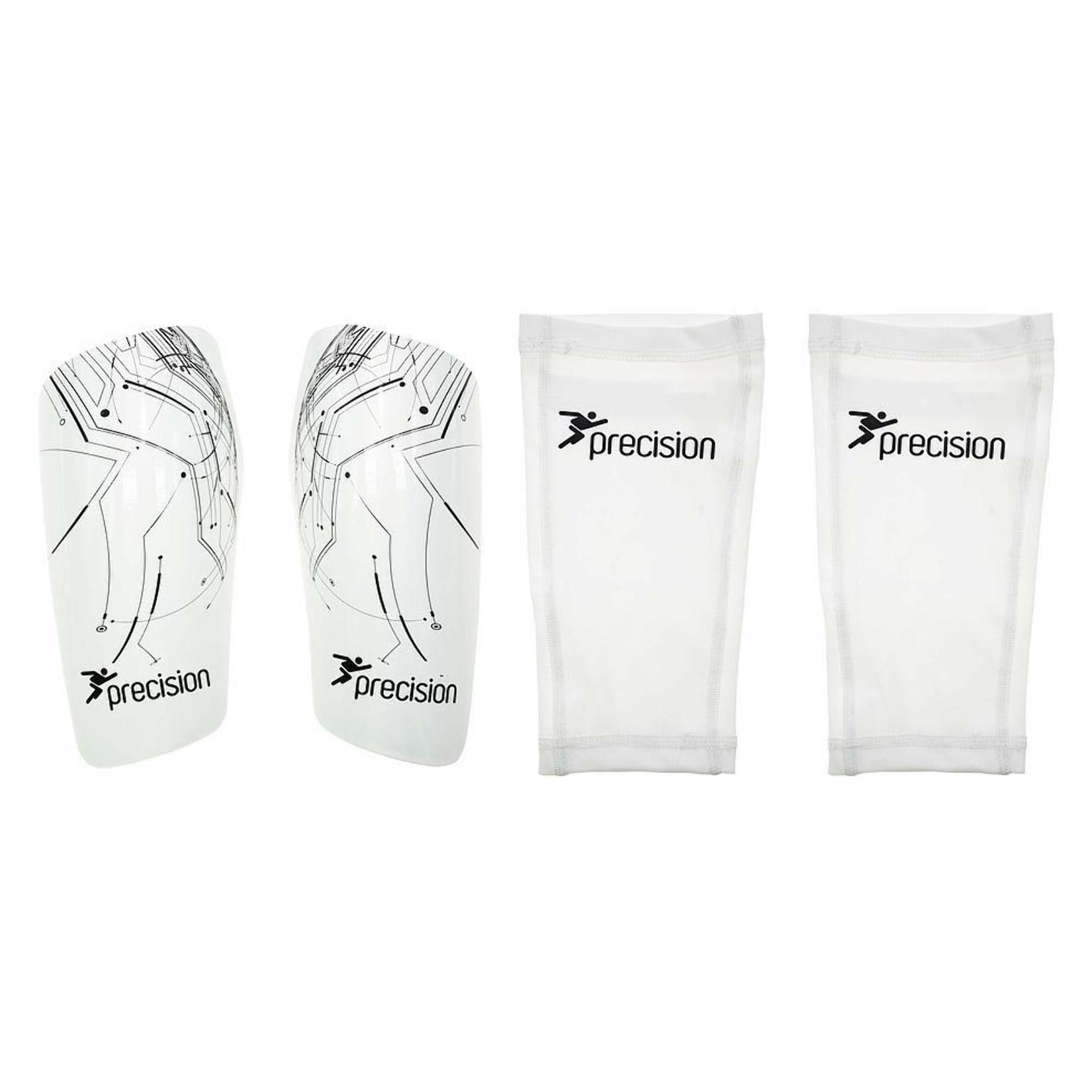 Precision Pro Matrix Shinguards - White/Black