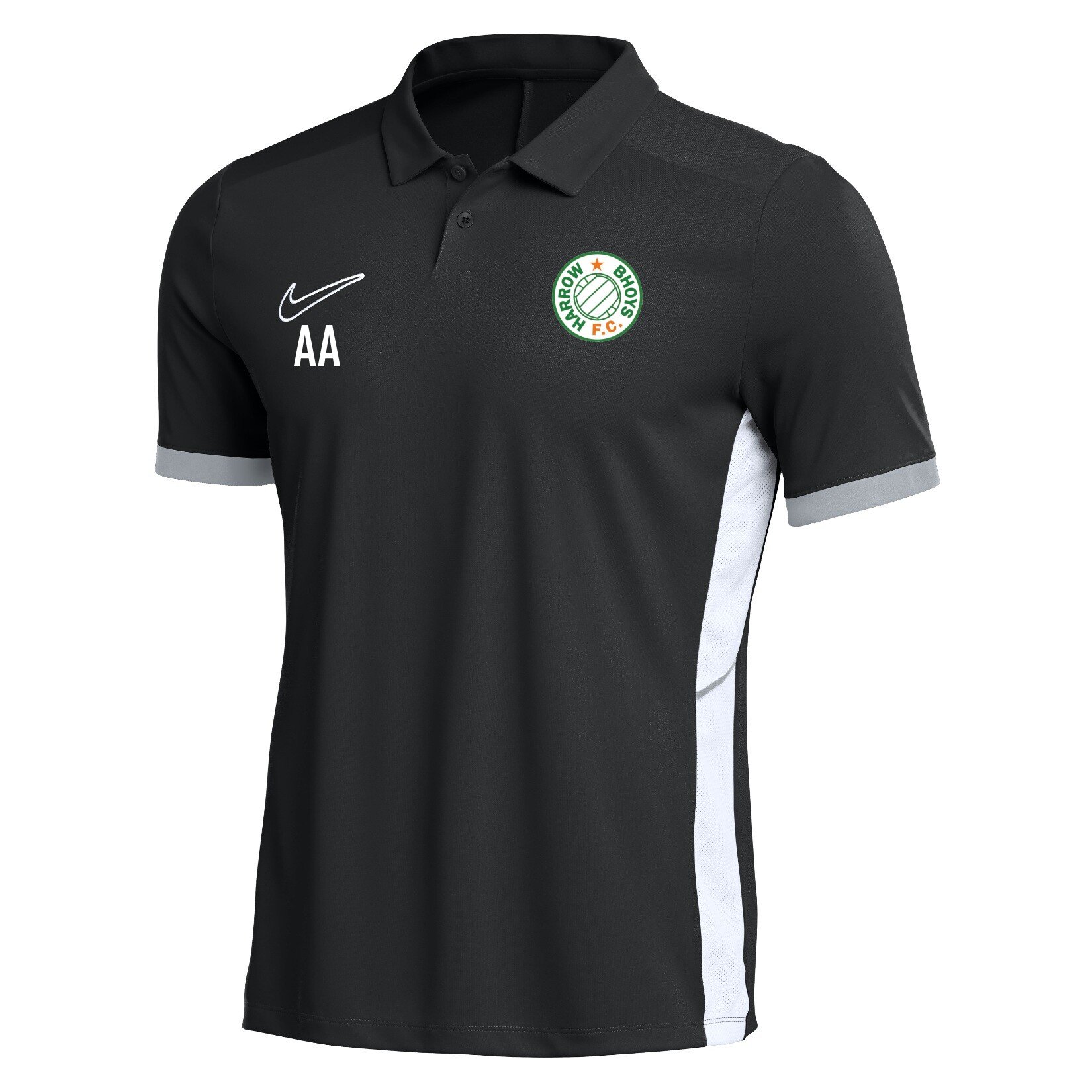 Nike Dri-FIT Academy 25 Polo - Black/White/White