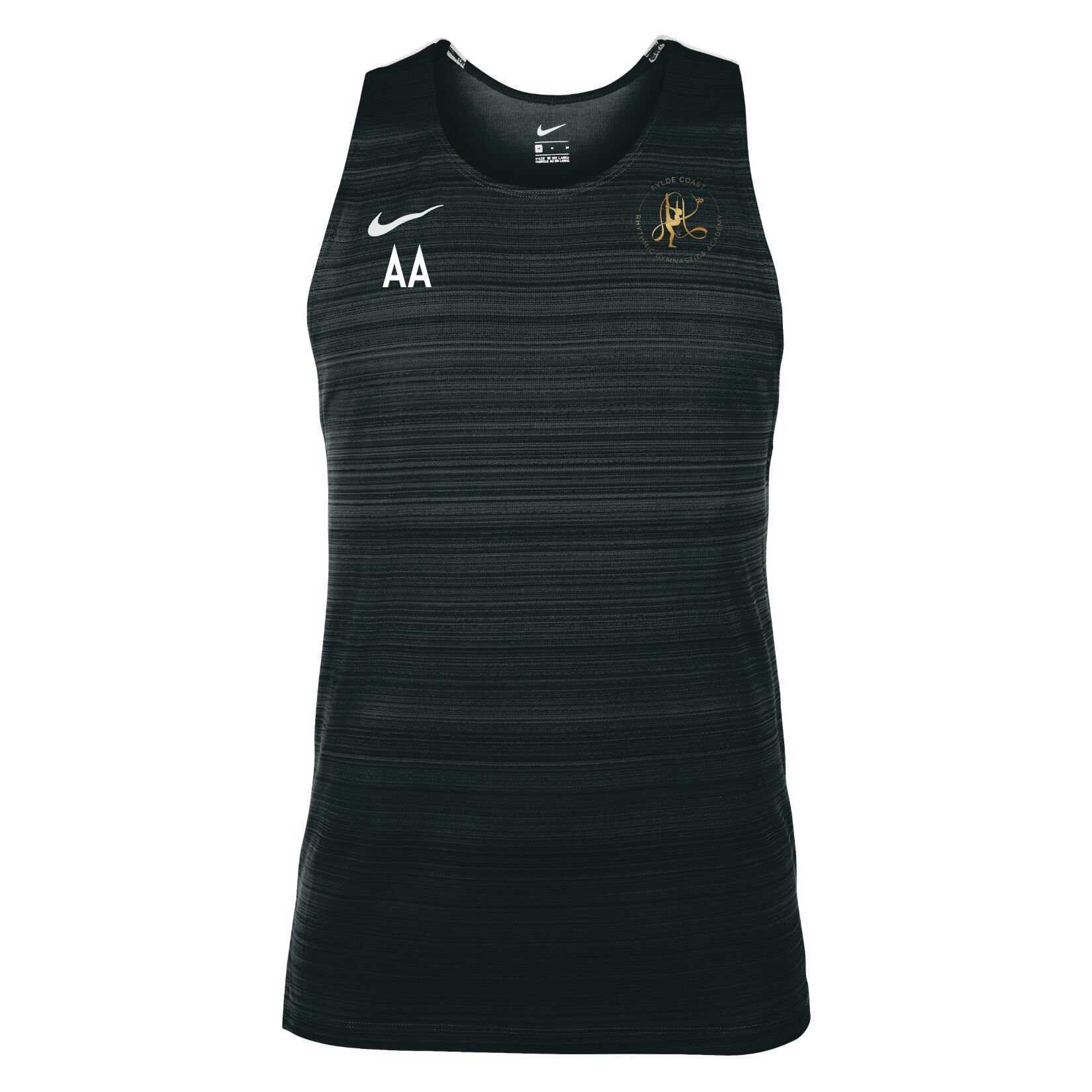 Zelus-Nike Dry Miler Mens Singlet - Black/White