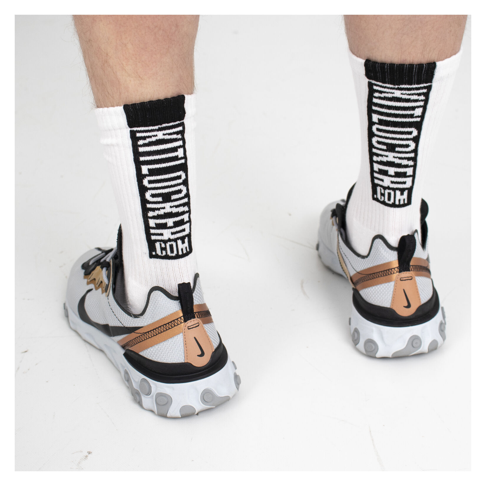 Cotton Crew Socks (3 Pack) - White/Black