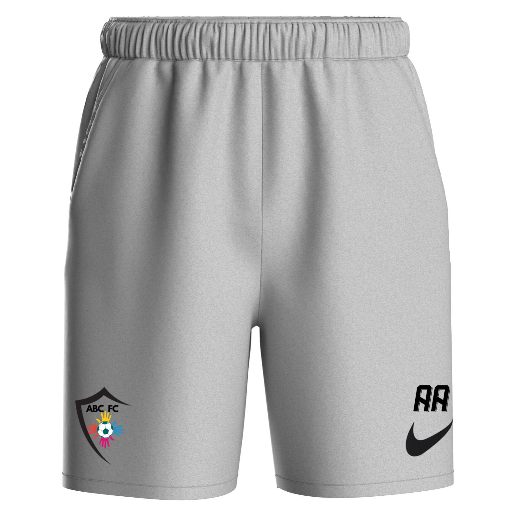 Nike Team Club 20 Fleece Shorts (M) - Dark Grey Heather/Black/Black