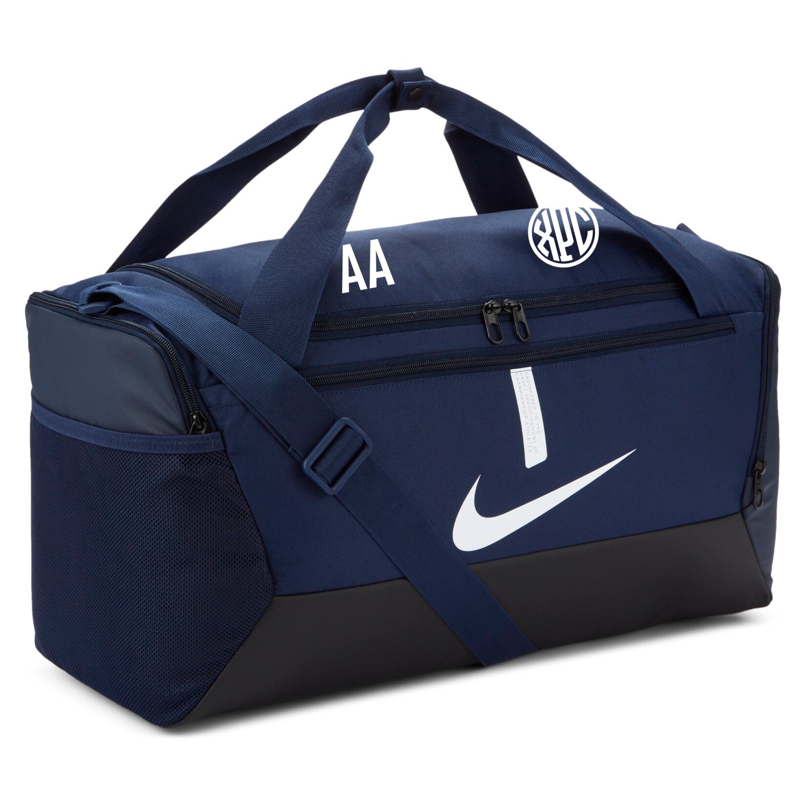 Nike Academy Team Duffel Bag (Small) - Midnight Navy/Black/White