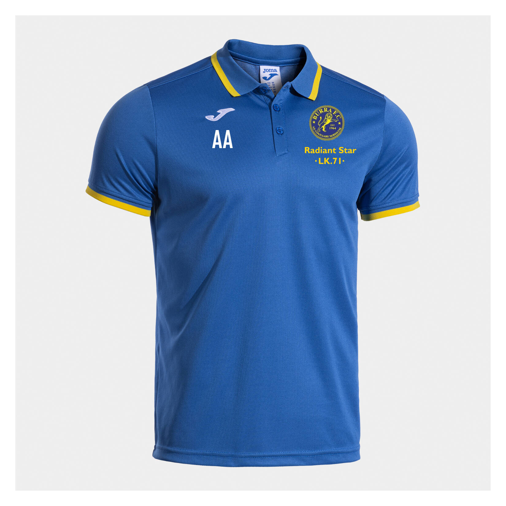 Joma Combi Premium Polo - Royal Blue/Yellow/White