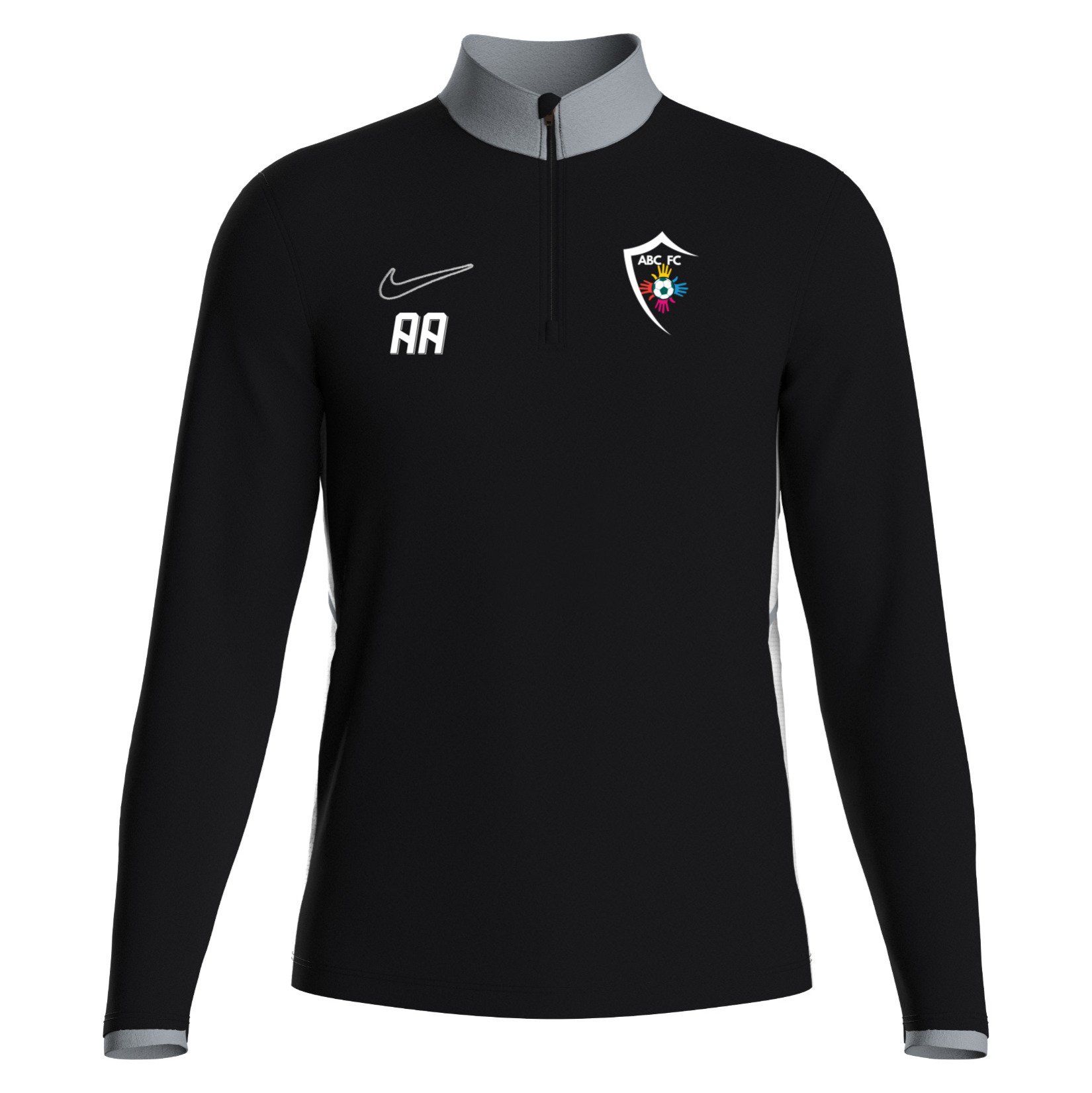 Nike Dri-FIT Academy 25 Drill Top - Black/White/White