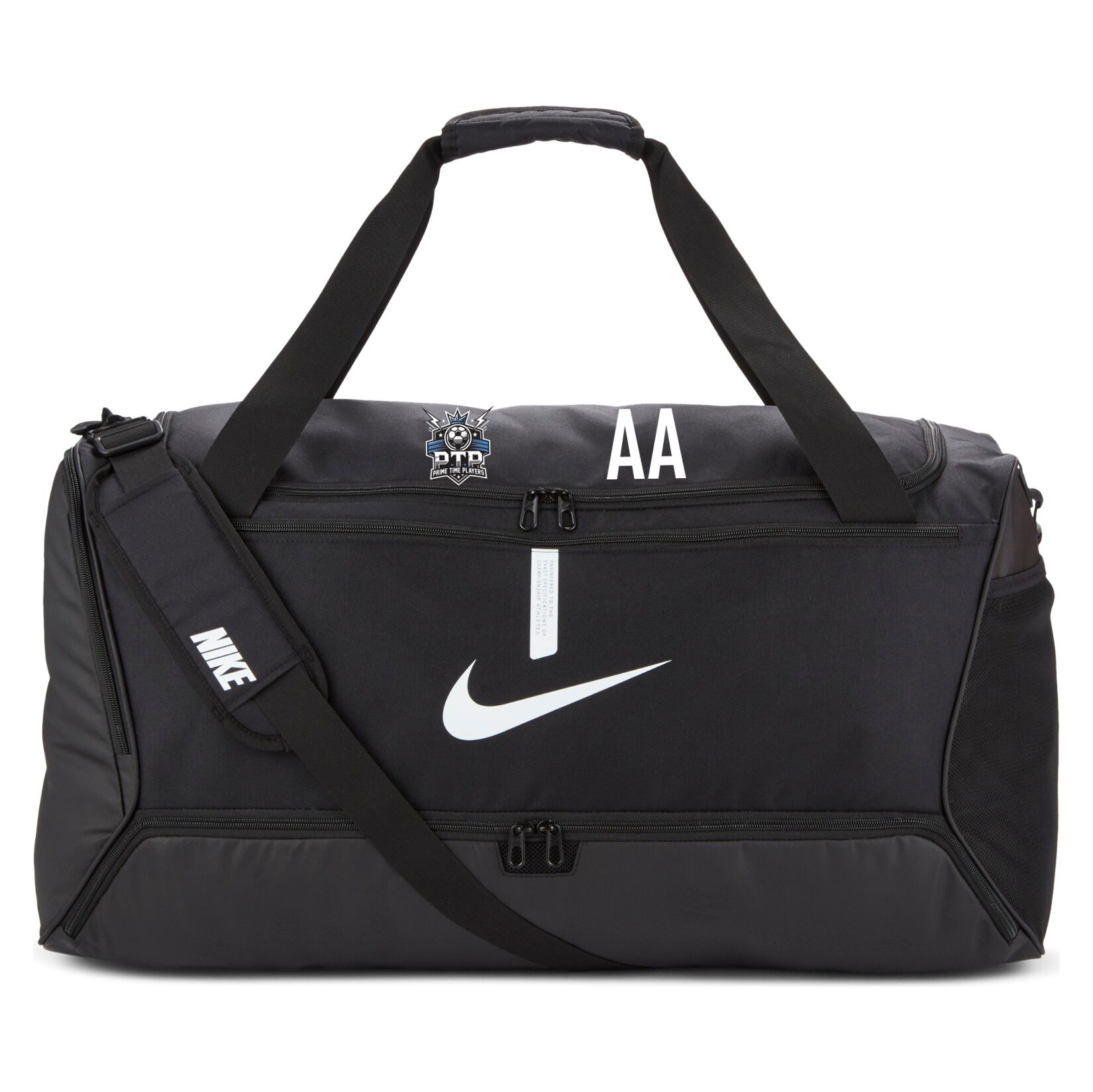 Nike Academy Team Duffel Bag (Large) - Black/Black/White