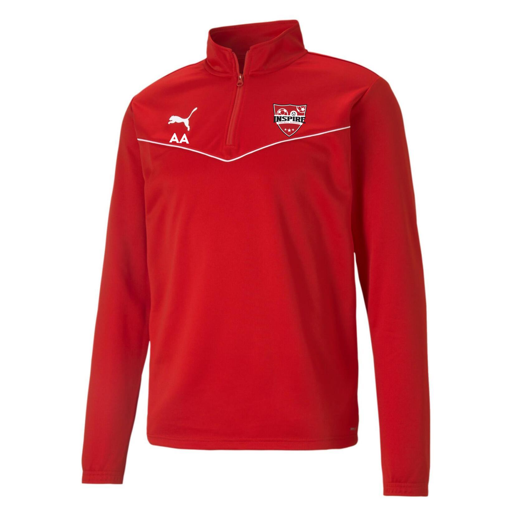 Puma teamRISE Training 1/4 Zip Top - Red/White