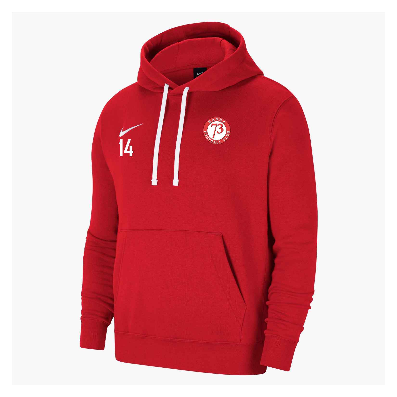Nike Team Club 20 Fleece Hoodie (M) - University Red/White/White