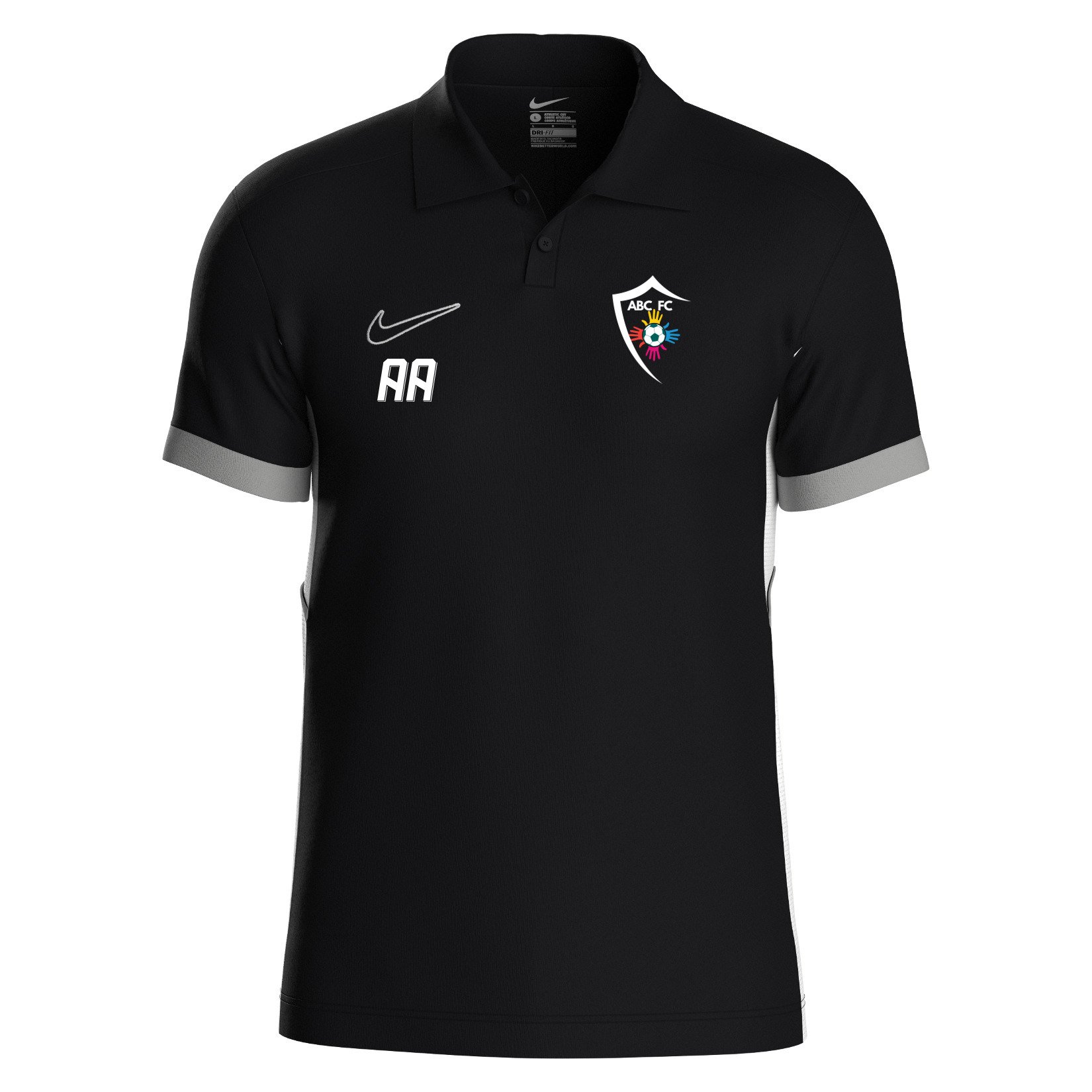 Nike Dri-FIT Academy 25 Polo - Black/White/White