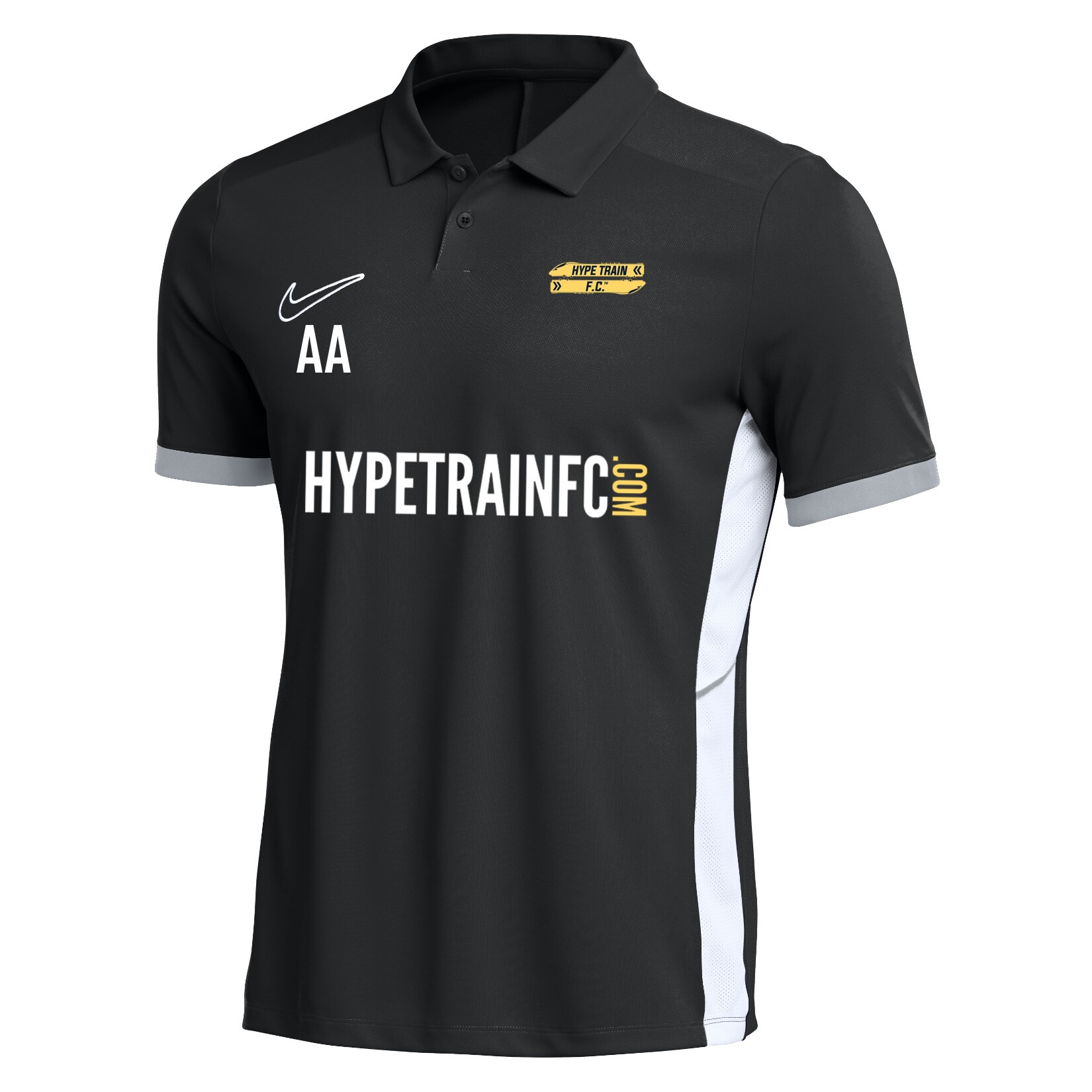 Nike Dri-FIT Academy 25 Polo - Black/White/White