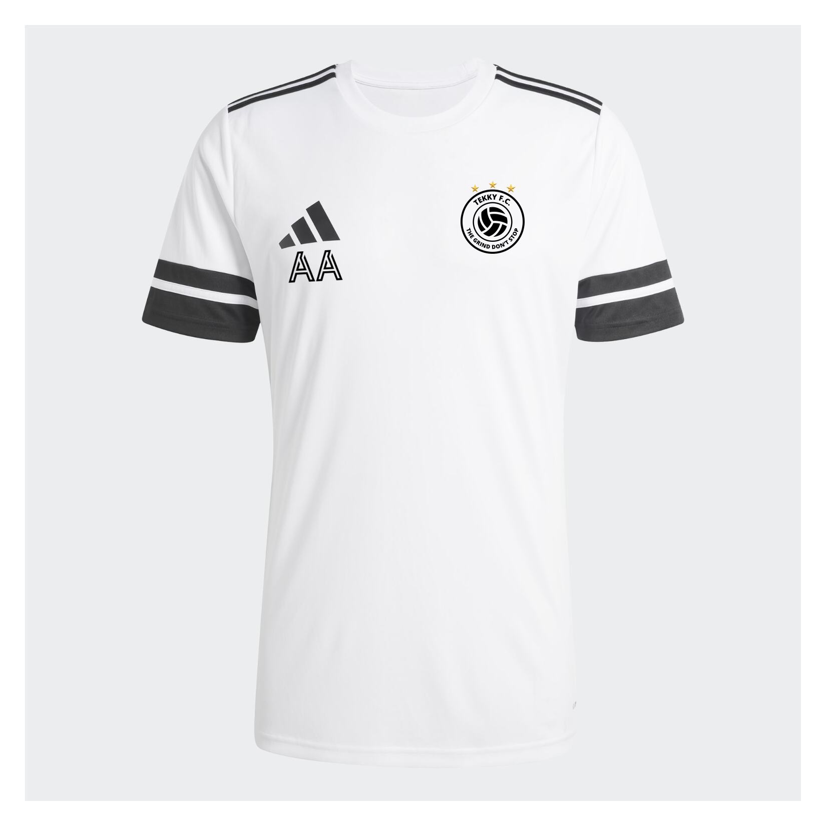 adidas Squadra 25 Short-Sleeve Jersey - White/Black