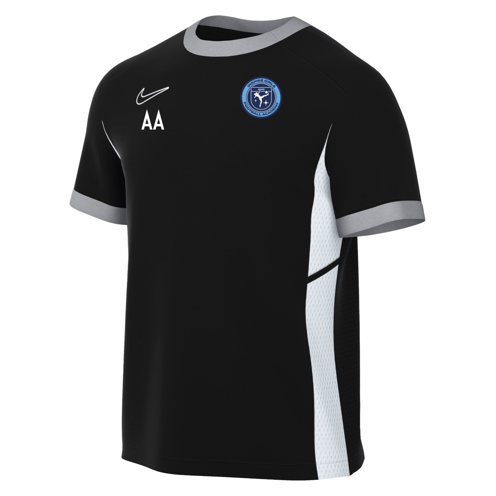 Nike Academy 25 Short-Sleeve Training Top - Black/White/White