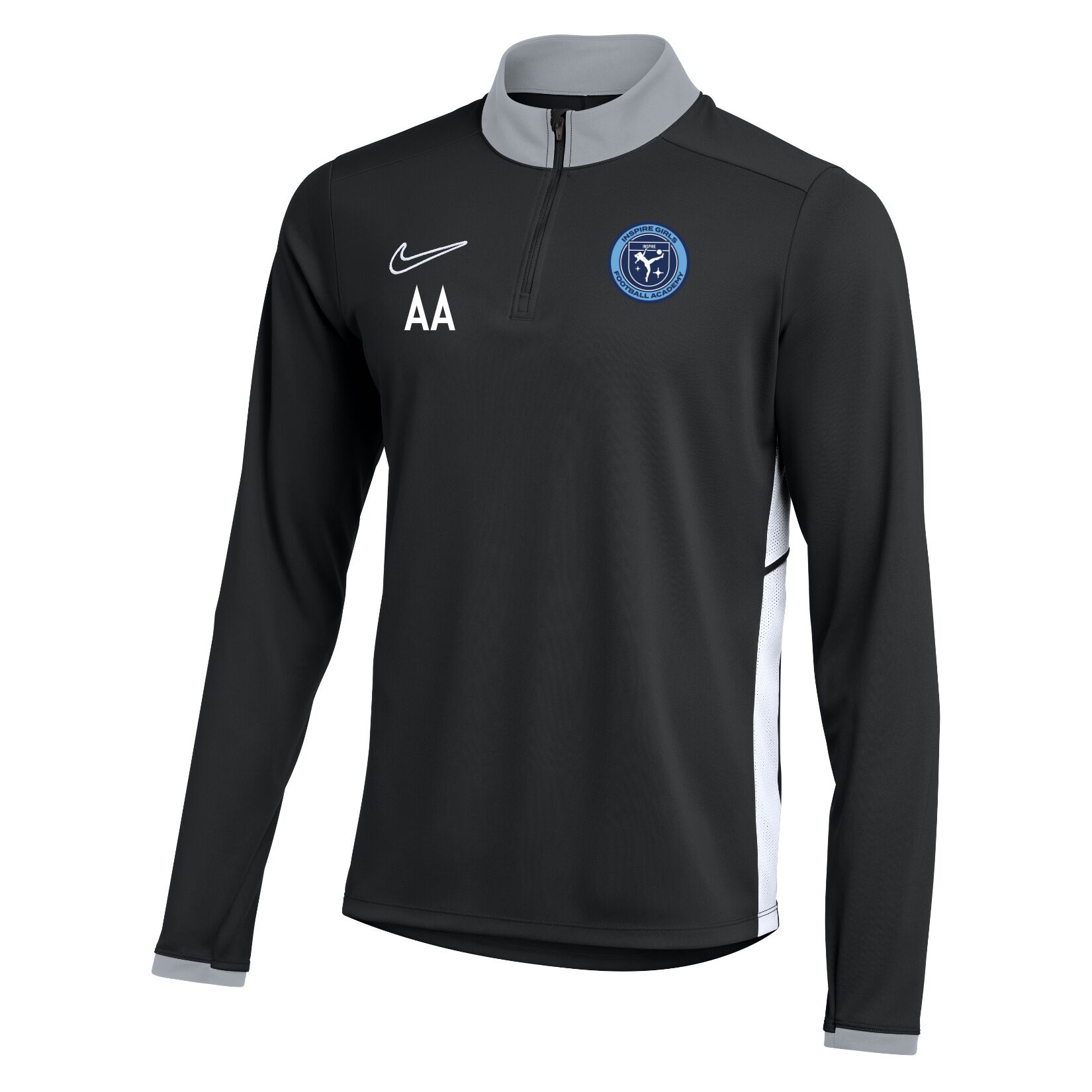 Nike Dri-FIT Academy 25 Drill Top - Black/White/White