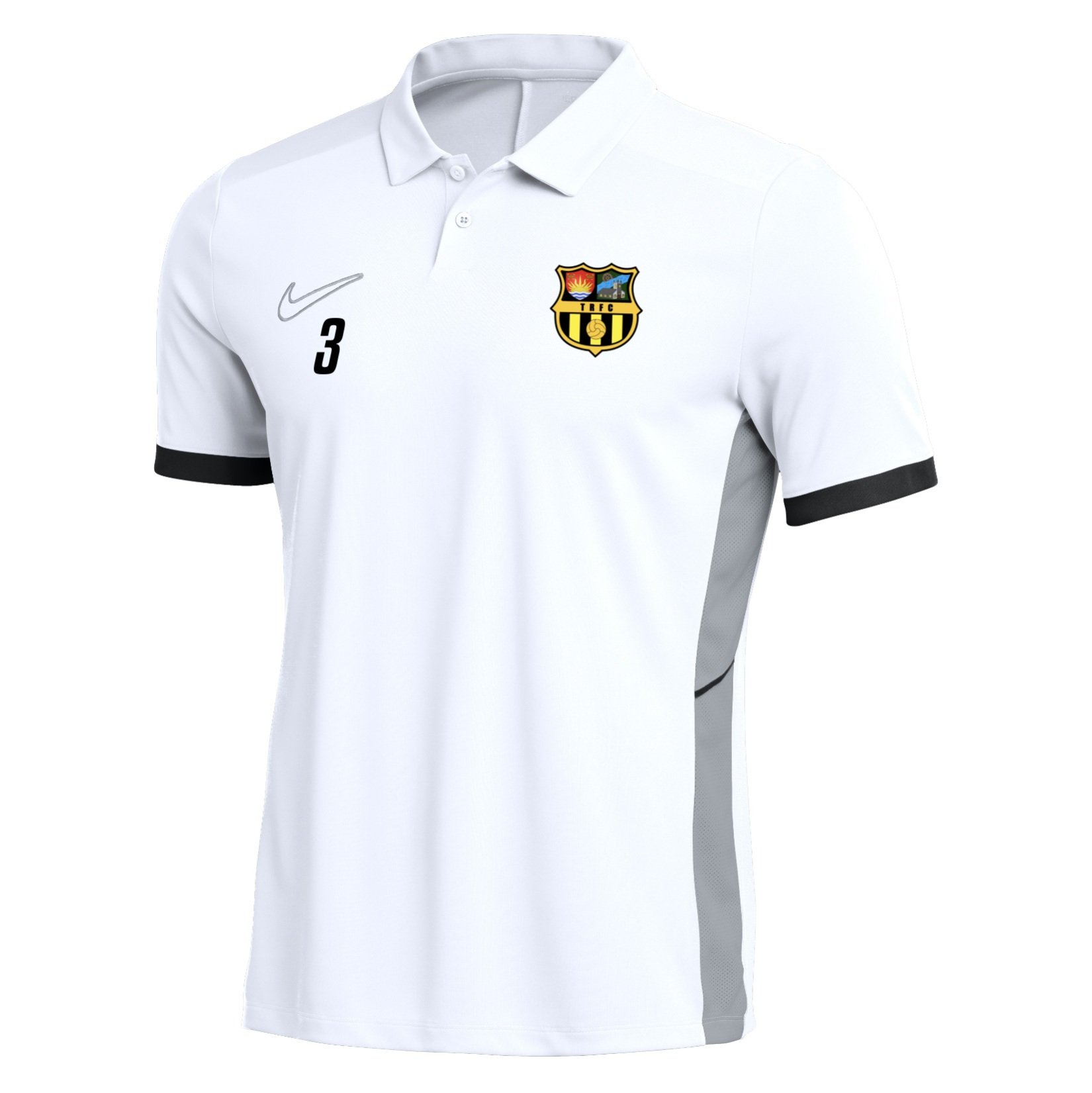 Nike Dri-FIT Academy 25 Polo - White/Black/Black