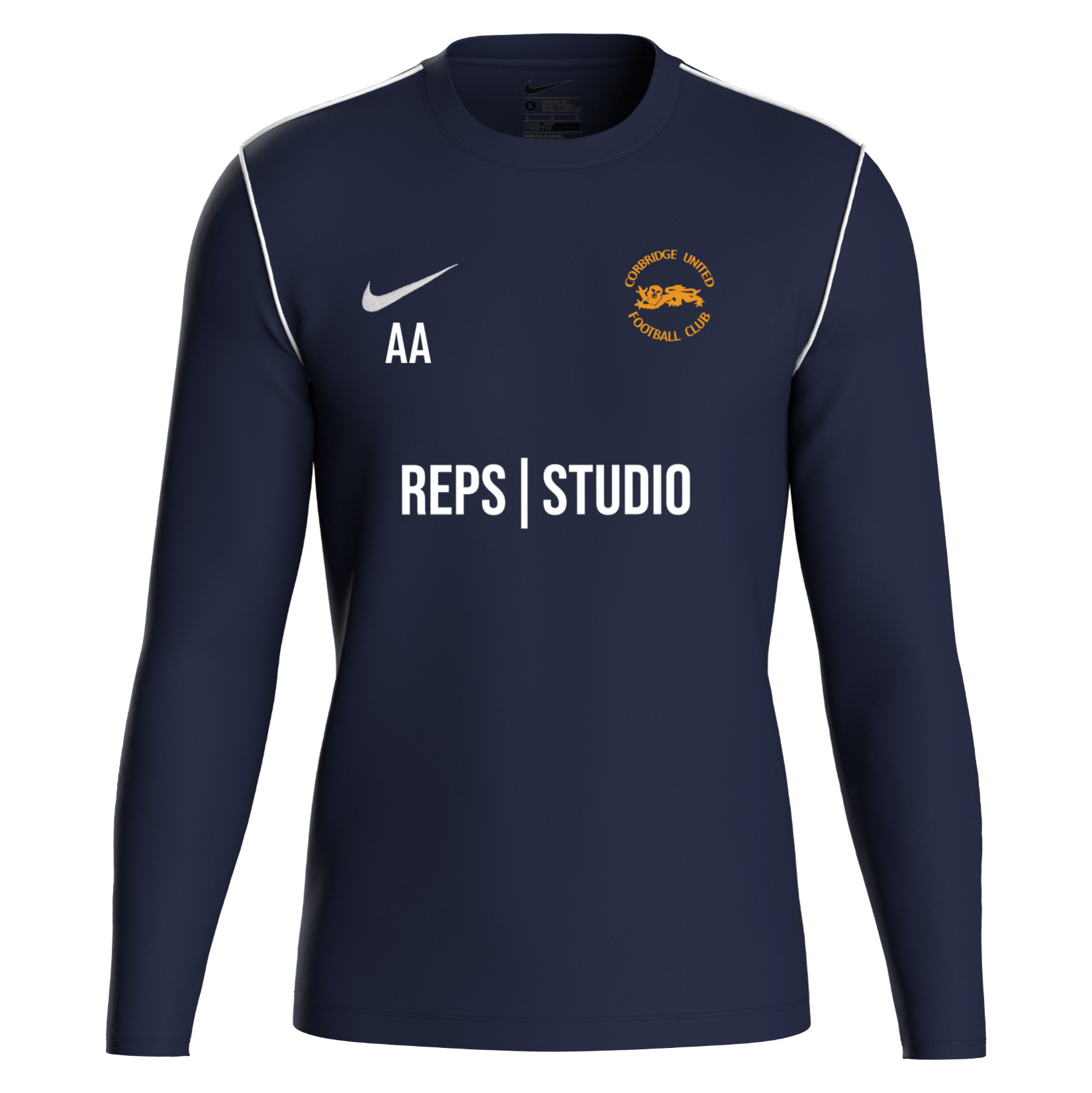 Nike Dri-FIT Park 20 Crew Top - Obsidian/White/White