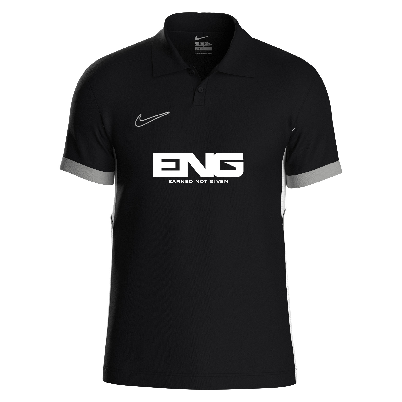 Nike Dri-FIT Academy 25 Polo - Black/White/White