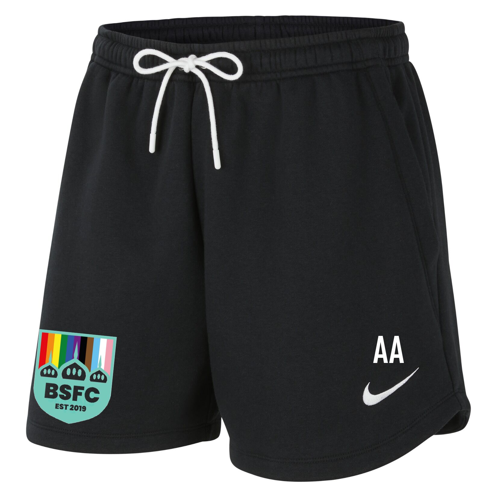 Nike Team Club 20 Fleece Shorts (W) - Black/White/White
