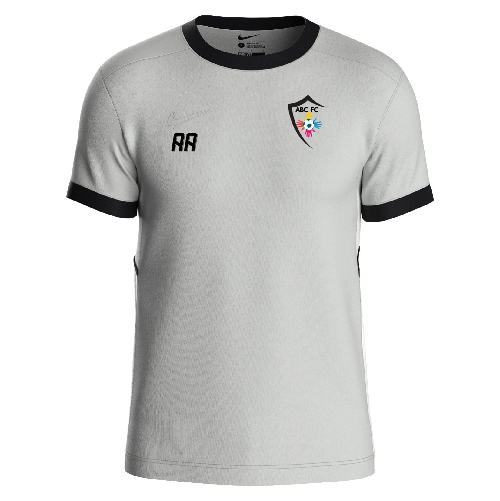 Nike Academy 25 Short-Sleeve Training Top - Wolf Grey/Black/White