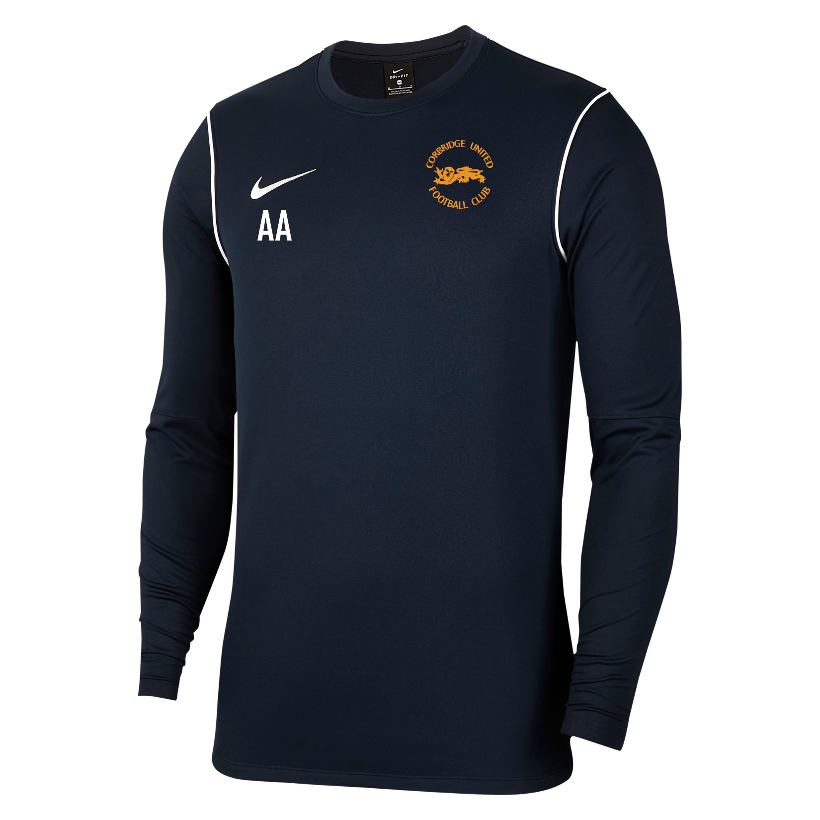 Nike Dri-FIT Park 20 Crew Top - Obsidian/White/White