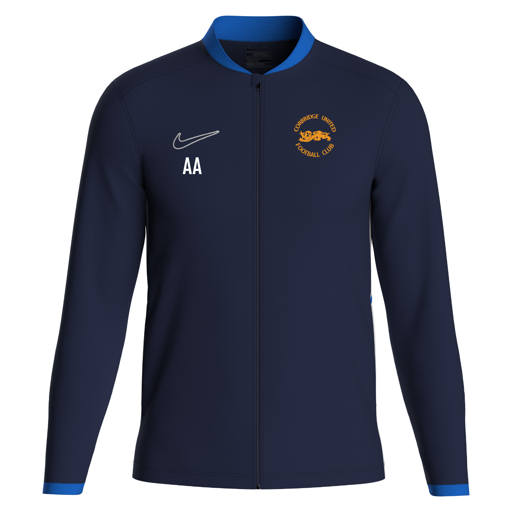 Nike Dri-FIT Academy 25 Knit Track Jacket - Obsidian/Royal Blue/White