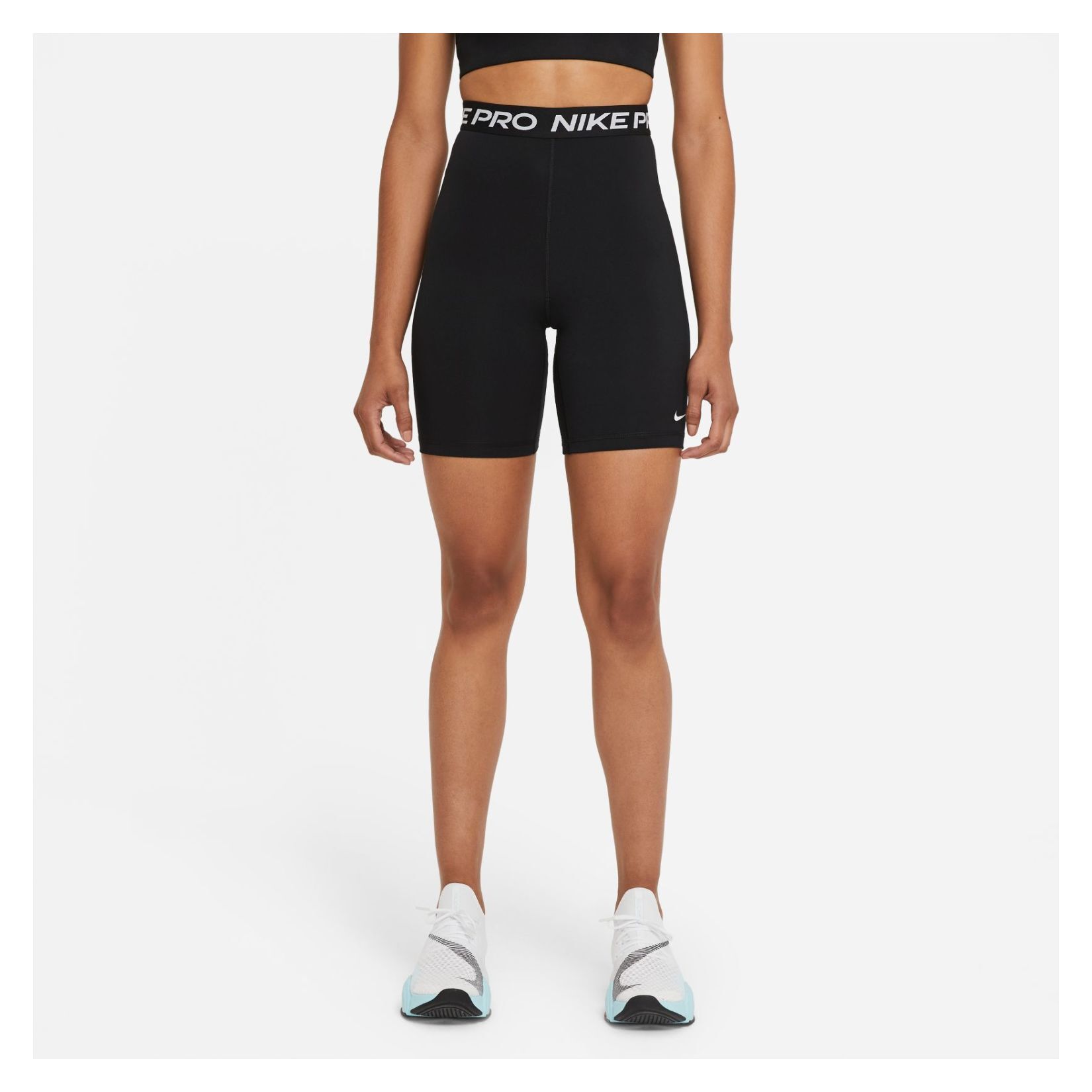 Nike Pro 365 Shorts 7 Inch High Rise - Black/White