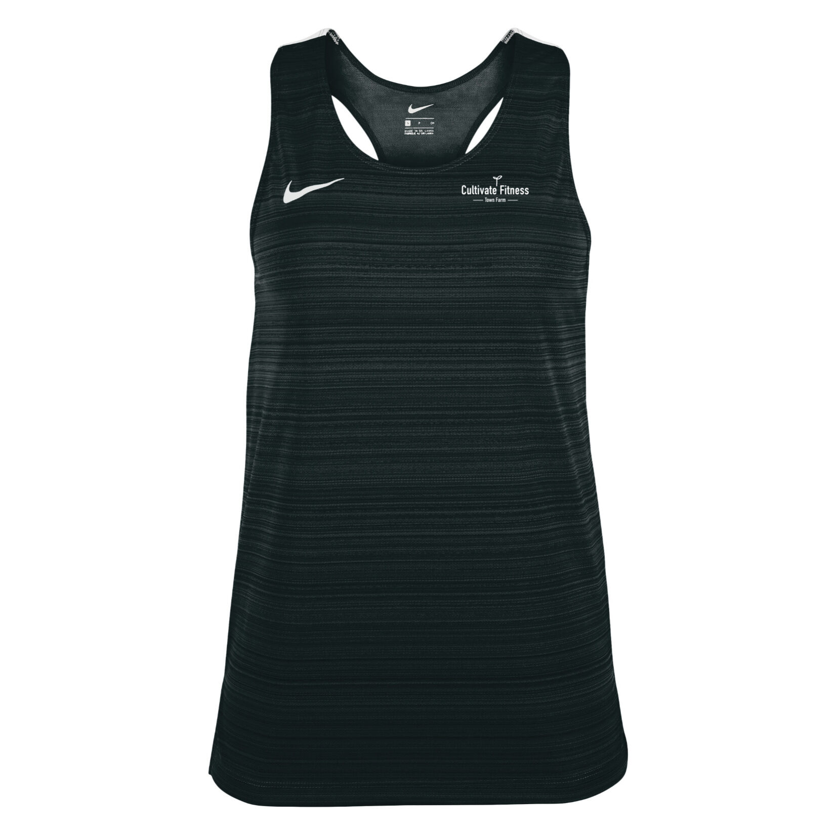 Zelus-Nike Dry Miler Singlet (W) - Black/White