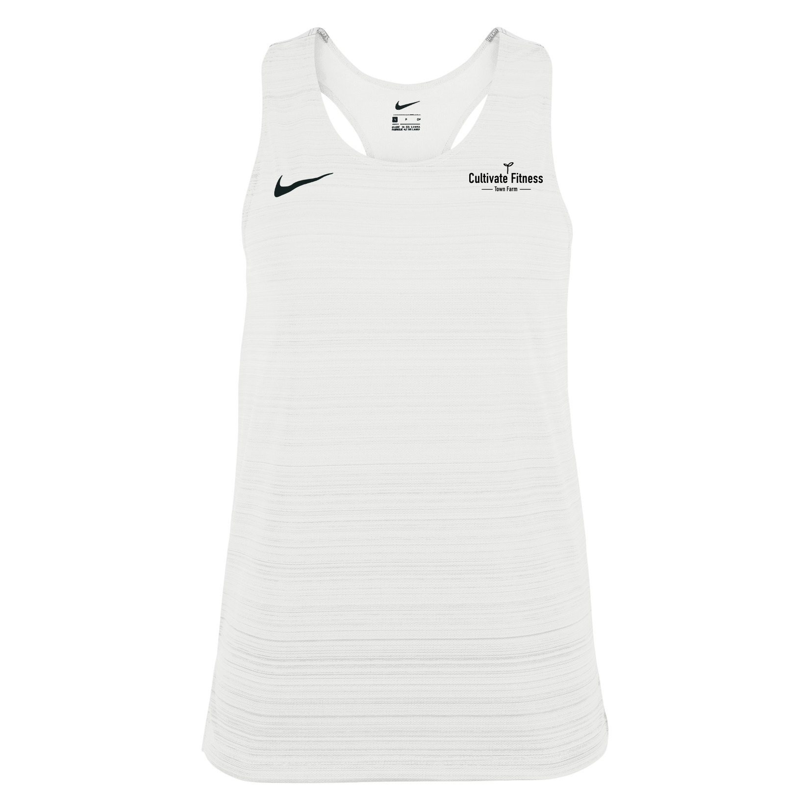 Zelus-Nike Dry Miler Singlet (W) - White/Black