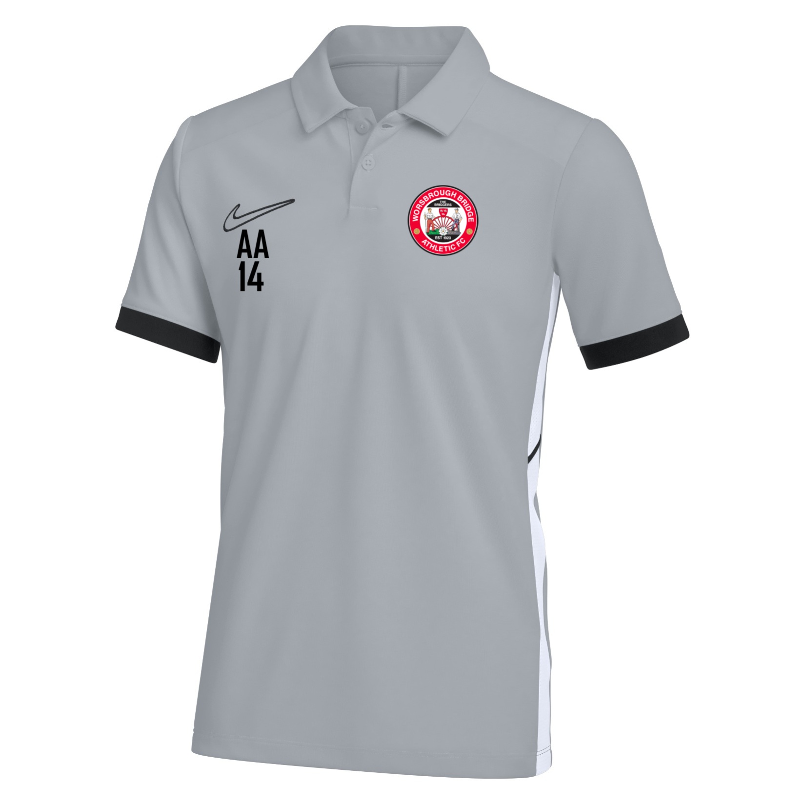 Nike Dri-FIT Academy 25 Polo - Wolf Grey/Black/White