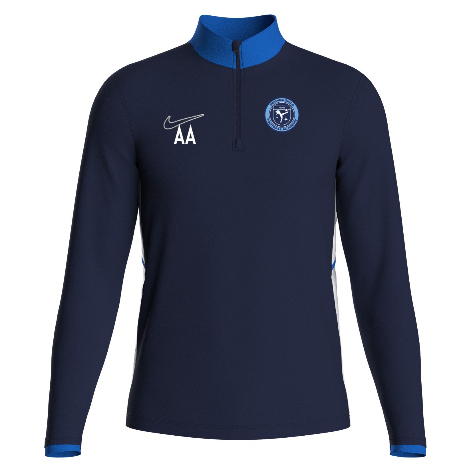 Nike Dri-FIT Academy 25 Drill Top - Obsidian/Royal Blue/White