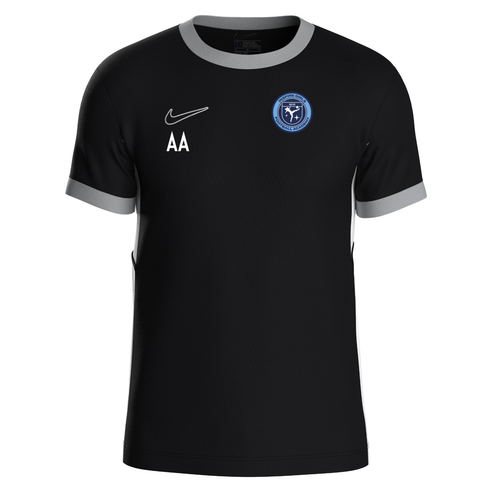 Nike Academy 25 Short-Sleeve Training Top - Black/White/White