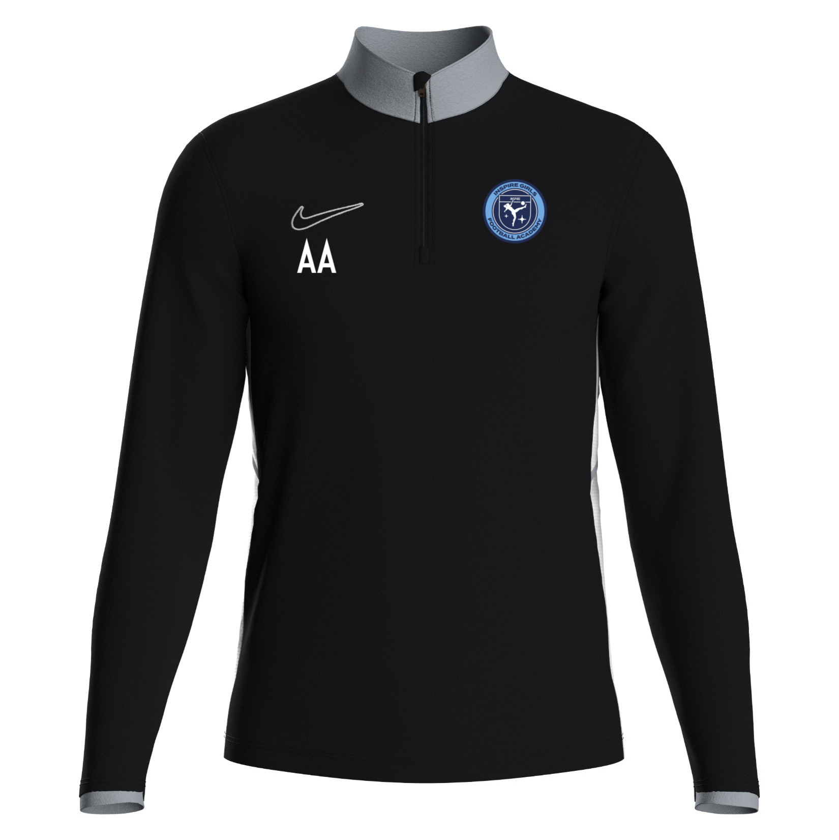 Nike Dri-FIT Academy 25 Drill Top - Black/White/White