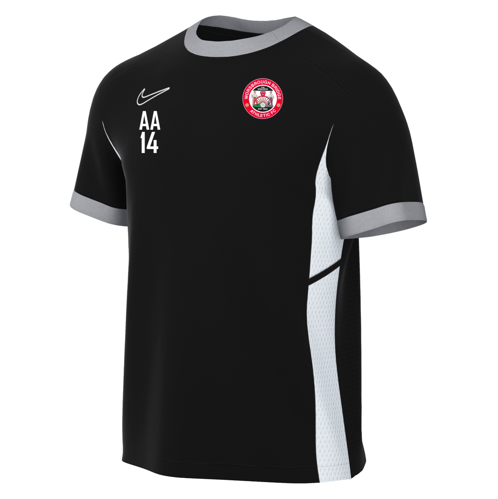 Nike Academy 25 Short-Sleeve Training Top - Black/White/White