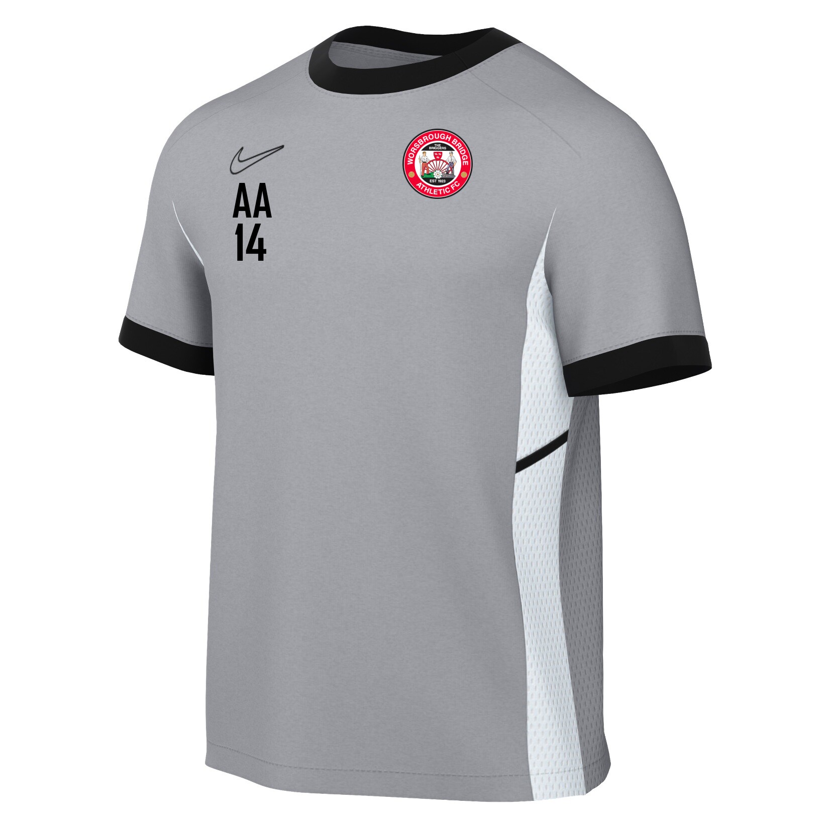 Nike Academy 25 Short-Sleeve Training Top - Wolf Grey/Black/White