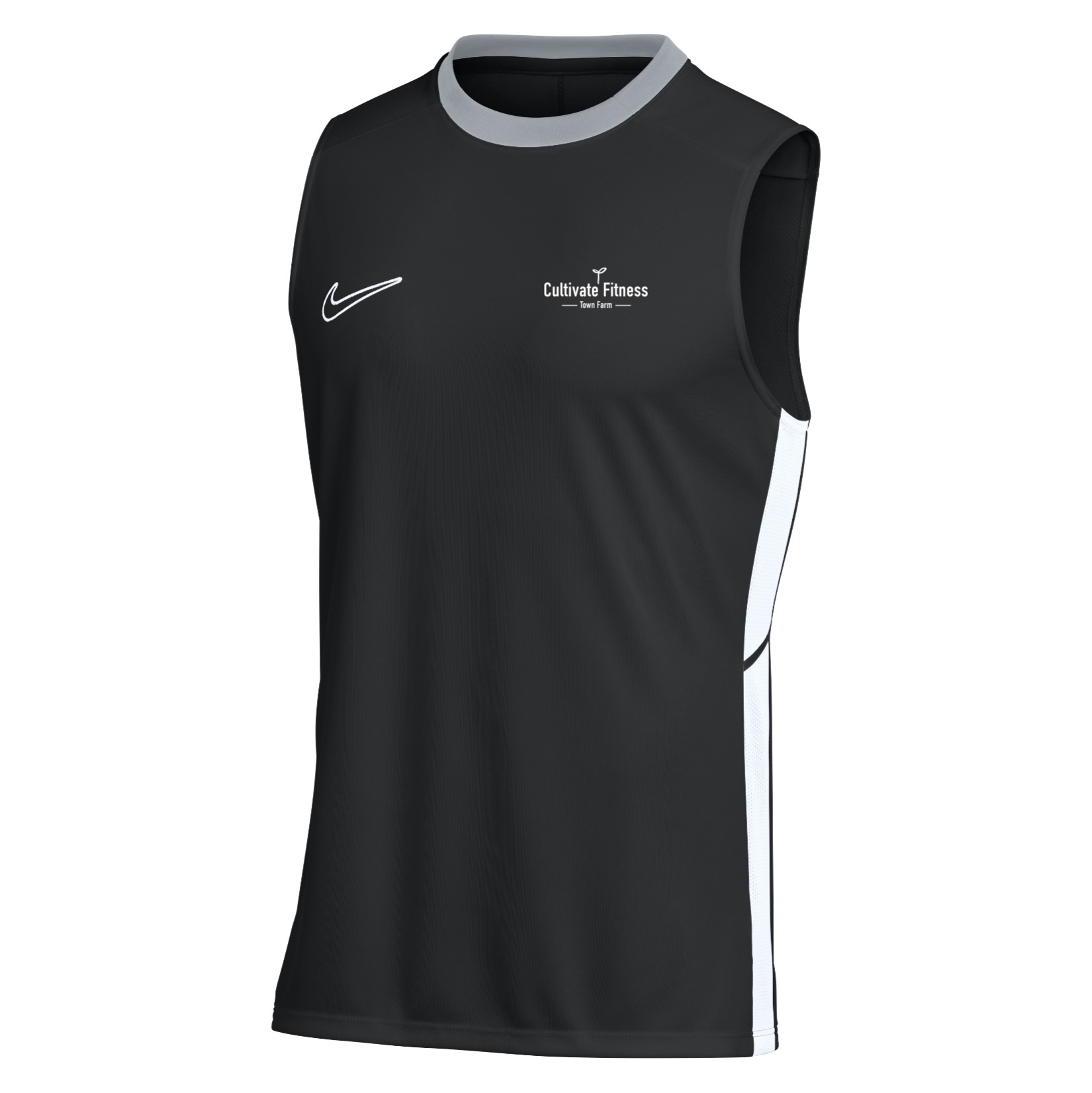 Nike Dri-FIT Academy 25 Sleeveless Top - Black/White/White