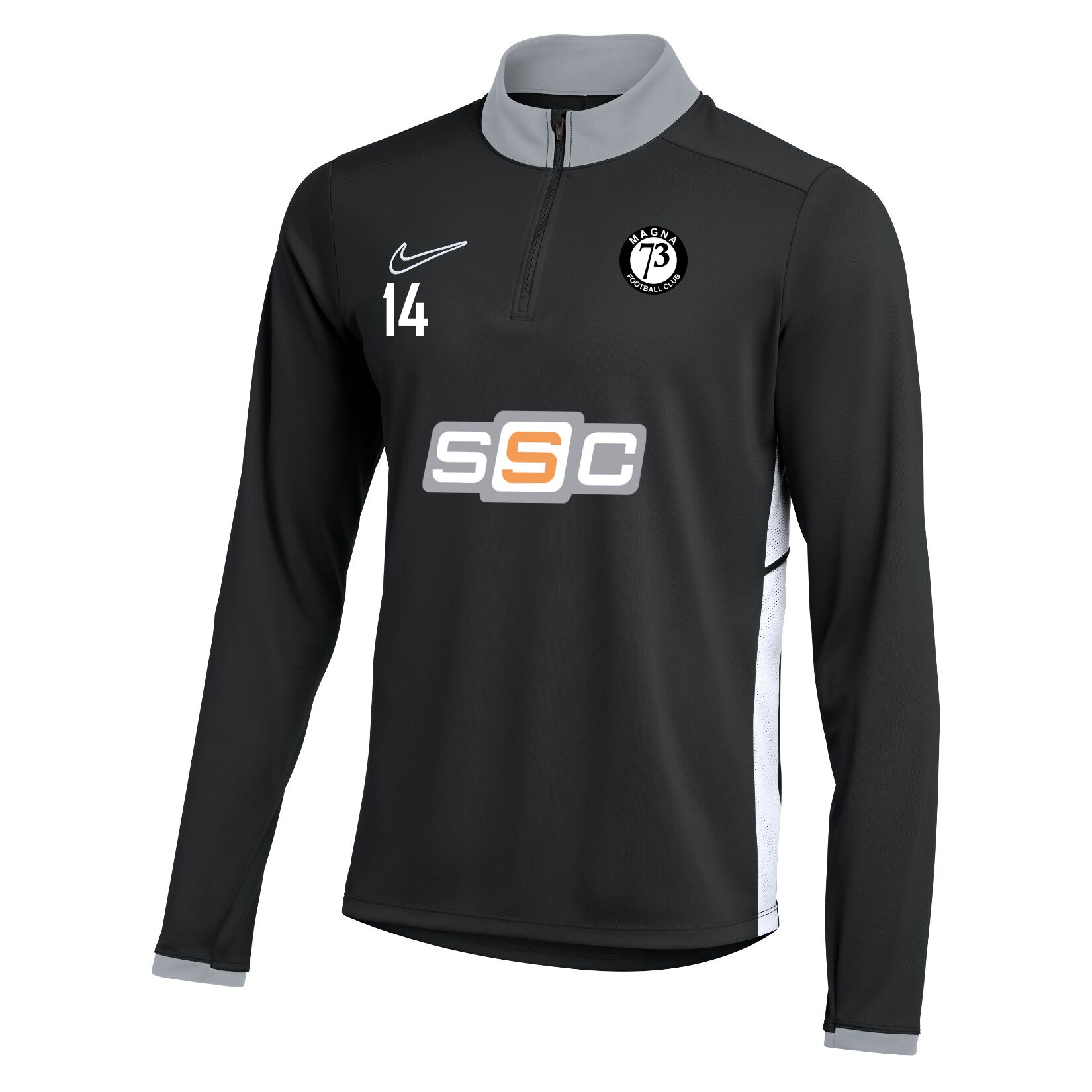 Nike Dri-FIT Academy 25 Drill Top - Black/White/White