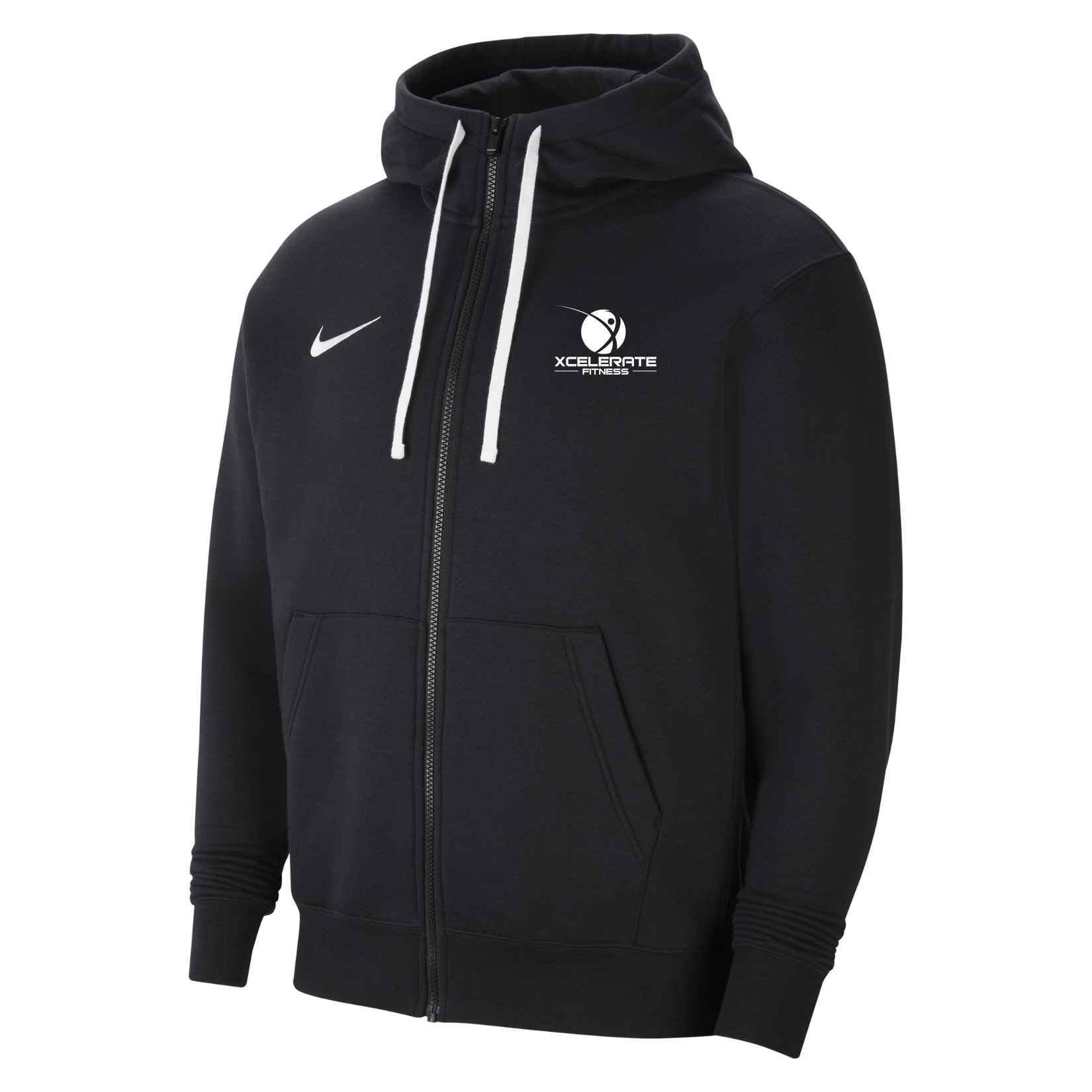 Nike Team Club 20 Fleece Full-Zip Hoodie - Black/White/White