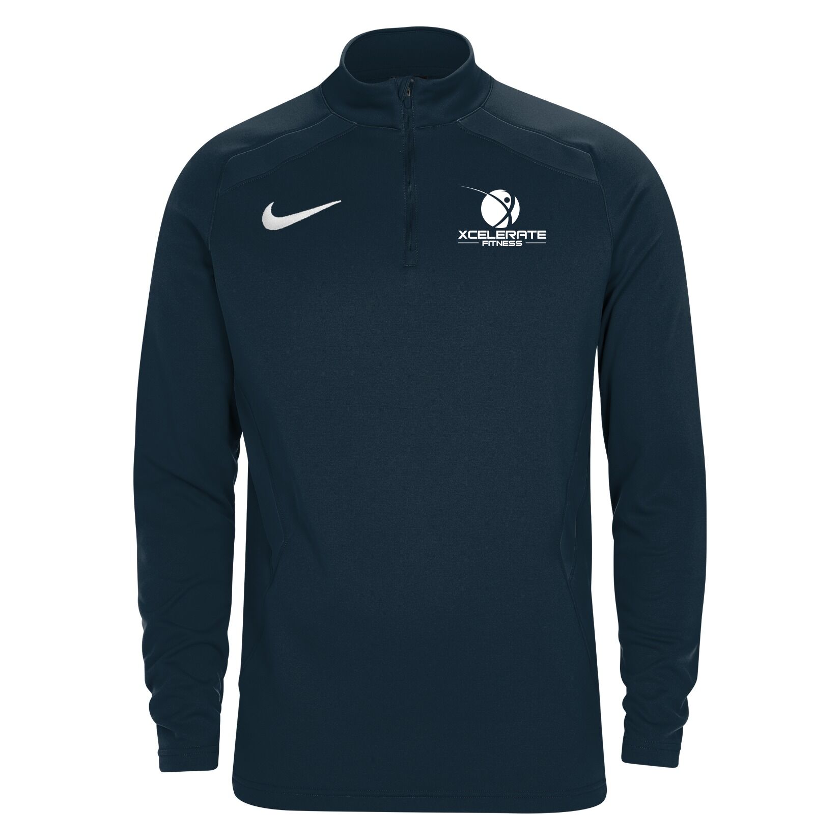 Zelus-Nike 1/4 Zip Midlayer - Obsidian/White
