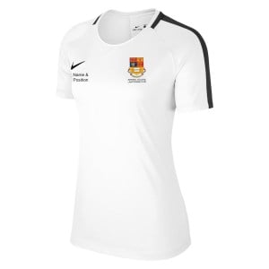 Nike Womens Academy 18 Short Sleeve Top (w) White-Black-Black