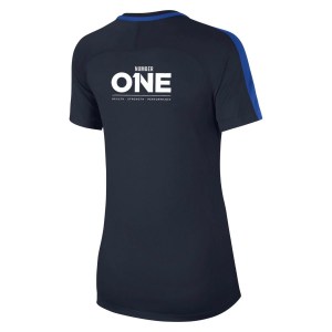 Nike Womens Academy 18 Short Sleeve Top (w) Obsidian-Royal Blue-White