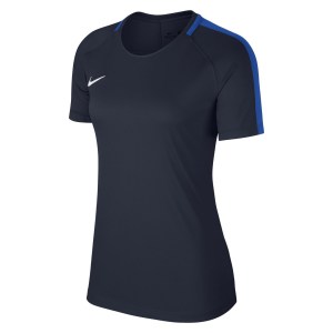 Nike Womens Academy 18 Short Sleeve Top (w) Obsidian-Royal Blue-White