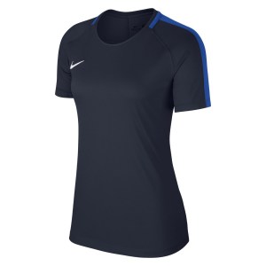 Nike Womens Academy 18 Short Sleeve Top (w) Obsidian-Royal Blue-White