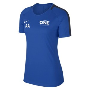 Nike Womens Academy 18 Short Sleeve Top (w) Royal Blue-Obsidian-White