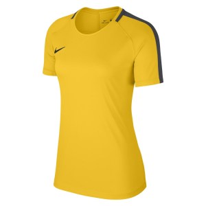 Nike Womens Academy 18 Short Sleeve Top (w) Tour Yellow-Anthracite-Black