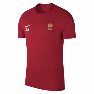 Nike Academy 18 Short Sleeve Top (M) University Red-Gym Red-White
