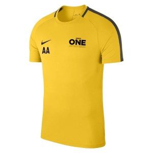 Nike Academy 18 Short Sleeve Top (m) Tour Yellow-Anthracite-Black