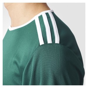 adidas Entrada 18 Short Sleeve Shirt Collegiate Green-White