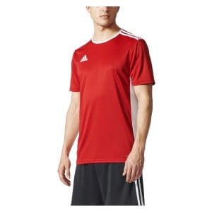 adidas Entrada 18 Short Sleeve Shirt Power Red-White