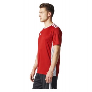 adidas Entrada 18 Short Sleeve Shirt Power Red-White